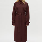 Camilla and Marc Dia Car Coat in Burgundy - side view