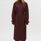 Camilla and Marc Dia Car Coat in Burgundy - side view