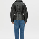 Camilla and Marc Oreno Croc Belted Jacket in Charcoal - styled look