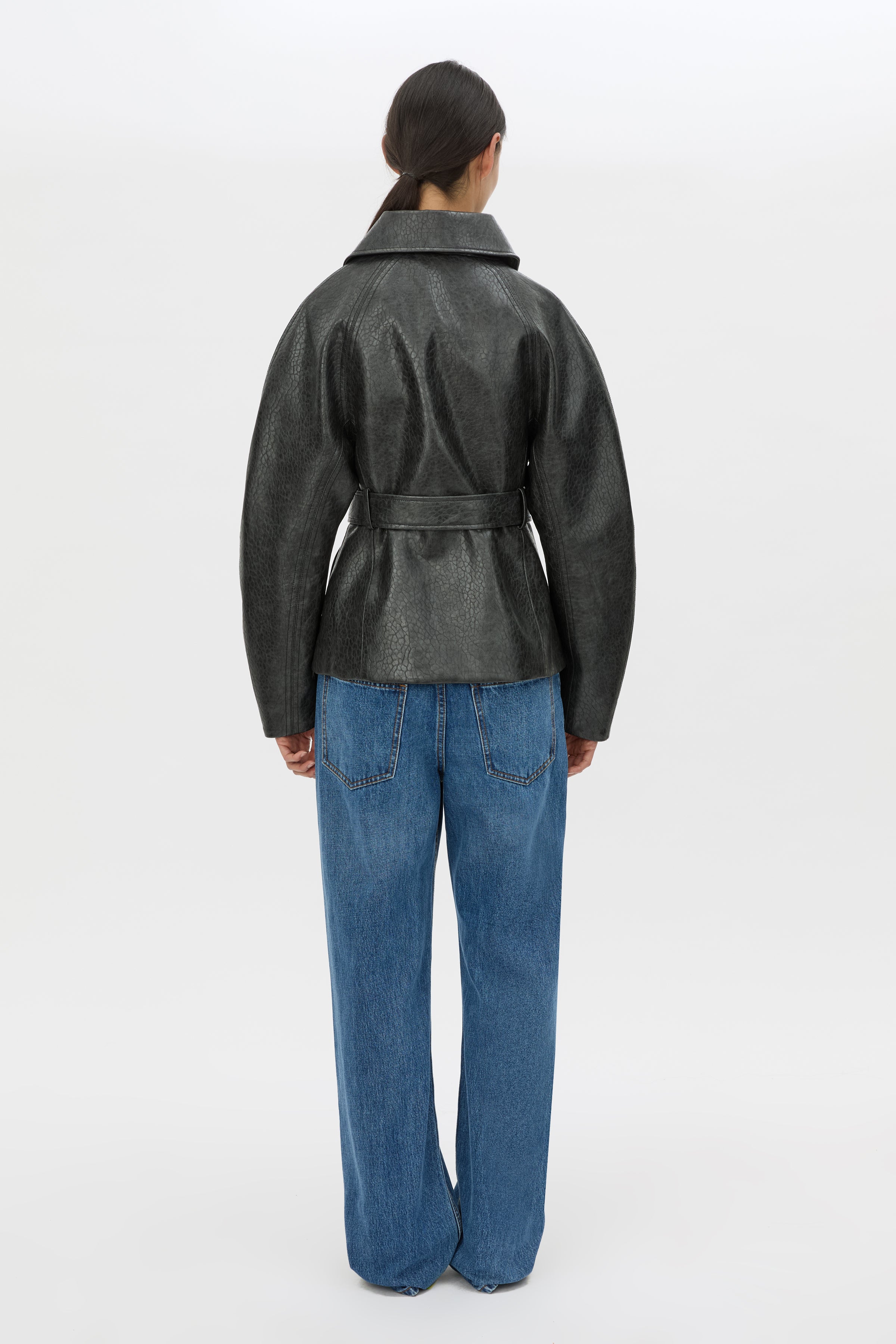 Camilla and Marc Oreno Croc Belted Jacket in Charcoal - styled look
