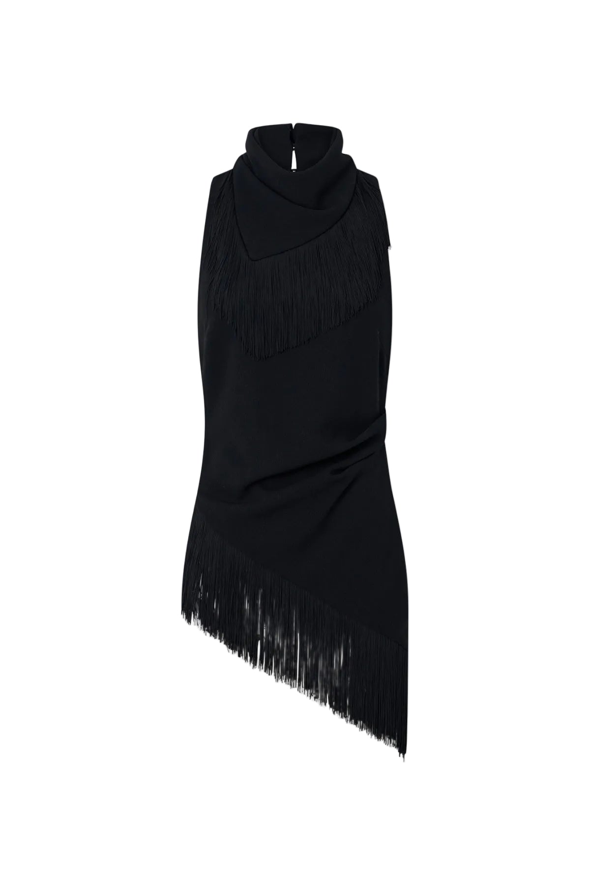 Camilla and Marc Dune Fringe Top in Black