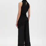 Camilla and Marc Dune Fringe Top in Black - styled look
