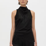 Camilla and Marc Dune Fringe Top in Black - outfit inspiration
