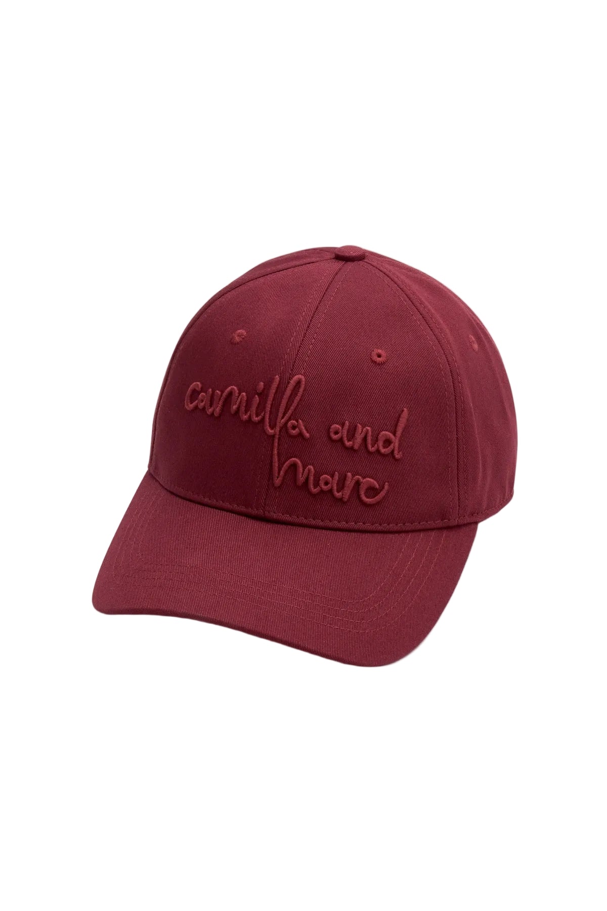 Camilla and Marc Maren Embroidered Cap in Burgundy