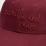 Camilla and Marc Maren Embroidered Cap in Burgundy - side view