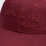 Camilla and Marc Maren Embroidered Cap in Burgundy - side view