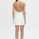 Camilla and Marc Aubrey Denim Mini Dress in White Neps