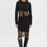 Camilla And Marc Cayana Lace Knit Cardigan in Black