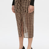 Camilla And Marc Mannix Midi Skirt in Chocolate Check