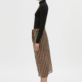 Camilla And Marc Mannix Midi Skirt in Chocolate Check