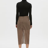 Camilla And Marc Mannix Midi Skirt in Chocolate Check
