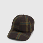 Camilla And Marc Winton Check Logo Cap in Espresso Check - side view