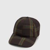 Camilla And Marc Winton Check Logo Cap in Espresso Check - side view