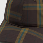 Camilla And Marc Winton Check Logo Cap in Espresso Check - styled look