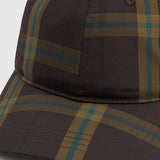 Camilla And Marc Winton Check Logo Cap in Espresso Check - styled look