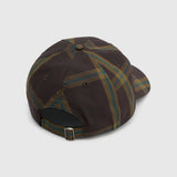 Camilla And Marc Winton Check Logo Cap in Espresso Check - detail view