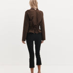 Harris Tapper Capri Trouser in Black - detail view