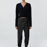 St Agni Cashmere Wrap Cardigan in Black