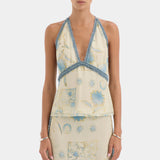 Sir Cecile Halter Top in Eira Butter
