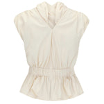 Harris Tapper Chaimberlain Top in Ivory - close up