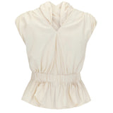 Harris Tapper Chaimberlain Top in Ivory - close up