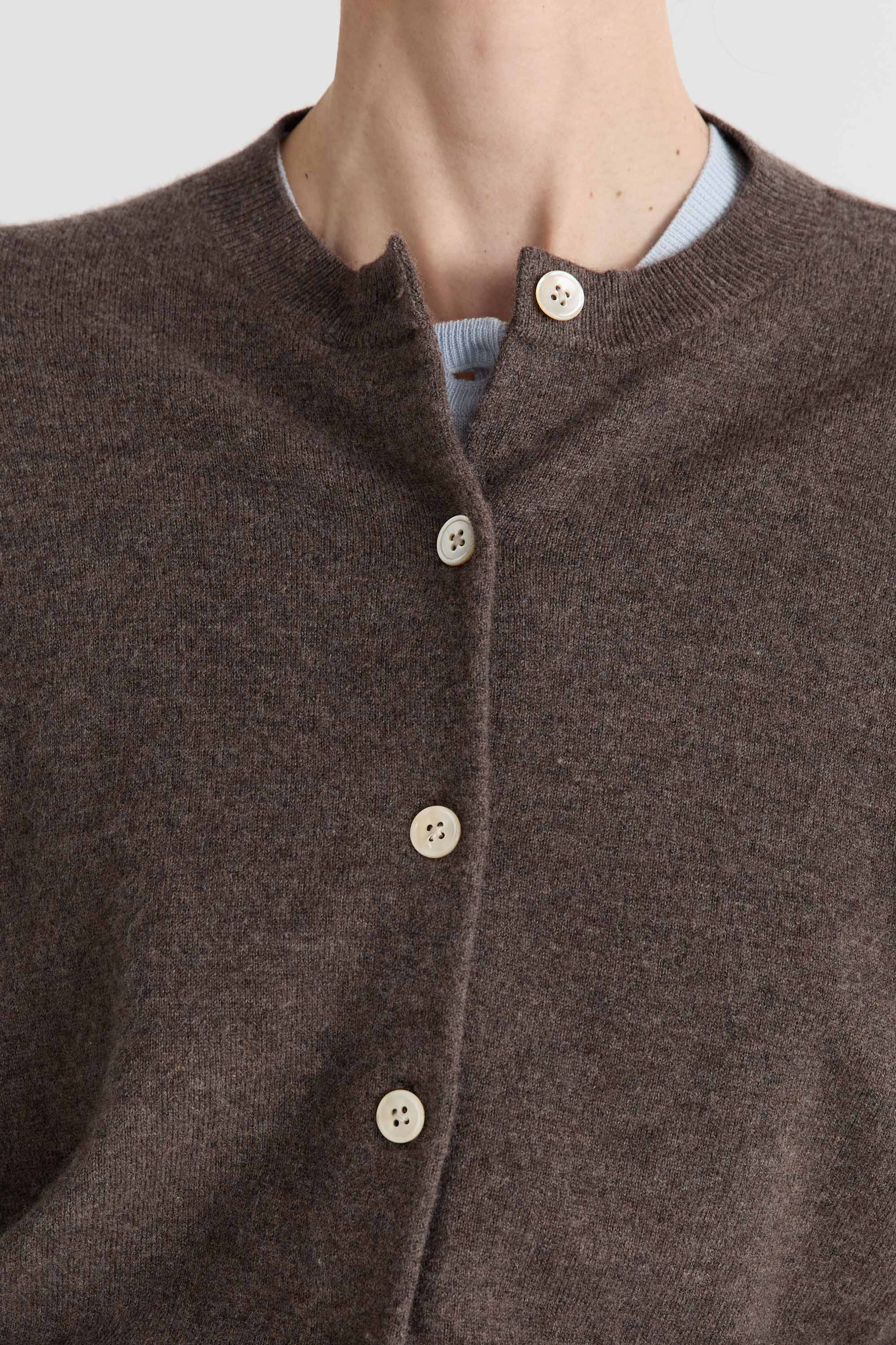 Friends With Frank The Chloe Cardigan in Rye - close up