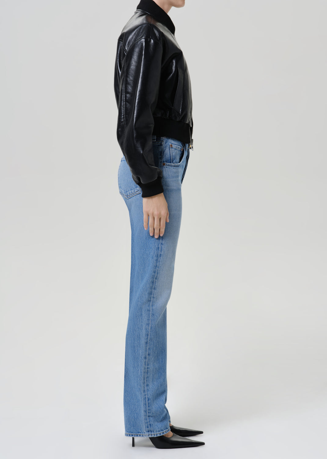 Citizens Of Humanity 90s French High Rise Straight Long Jean in London - styled look