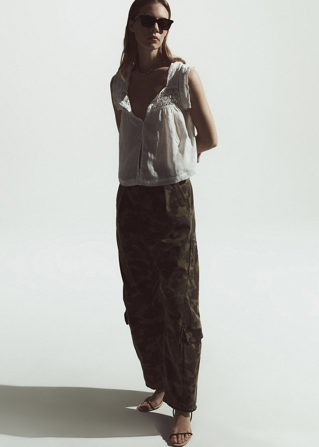 Citizens Of Humanity Flight Pant in Camo - side view