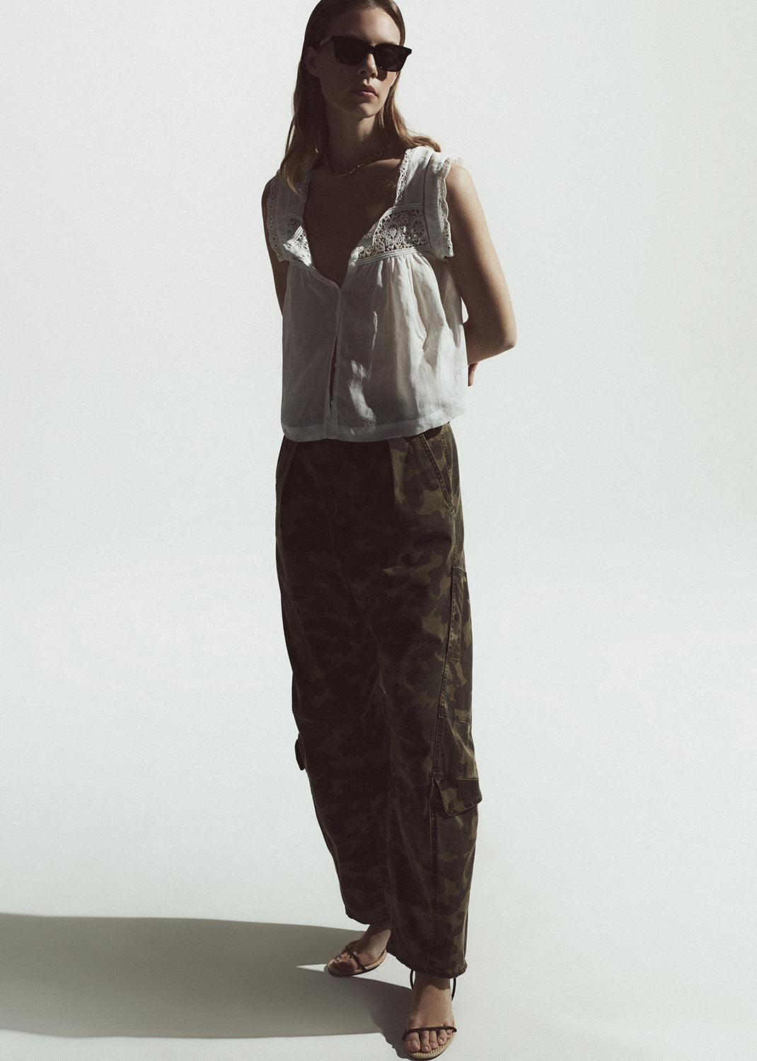 Citizens Of Humanity Flight Pant in Camo - side view