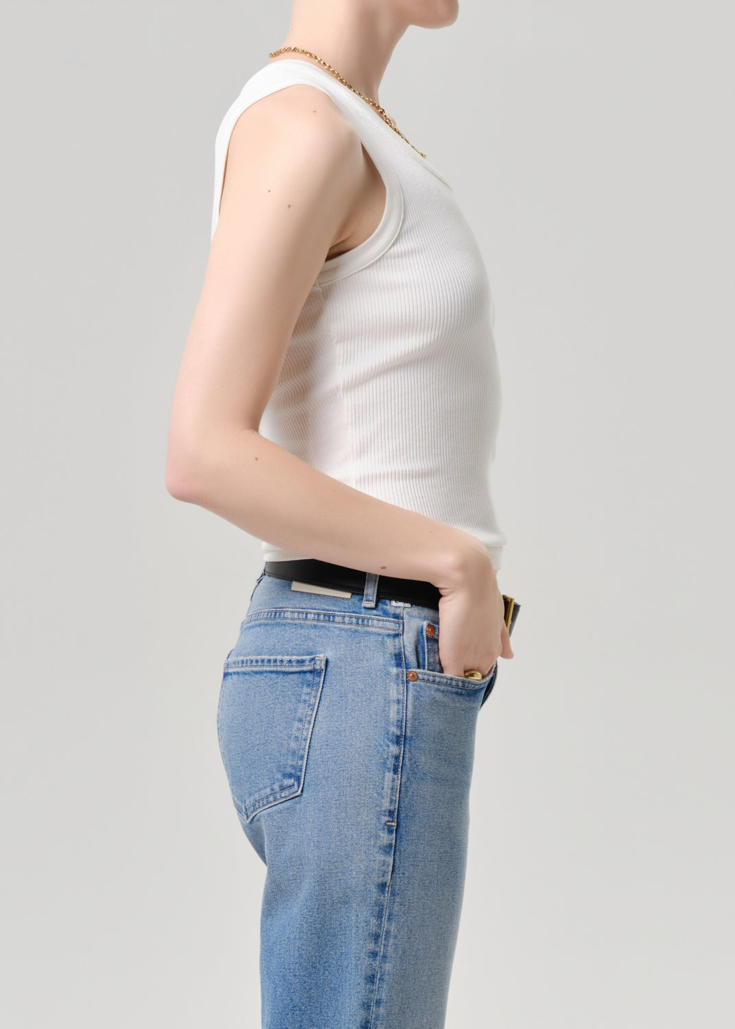 Citizens Of Humanity Isabel Rib Tank in Pashmina - styled look