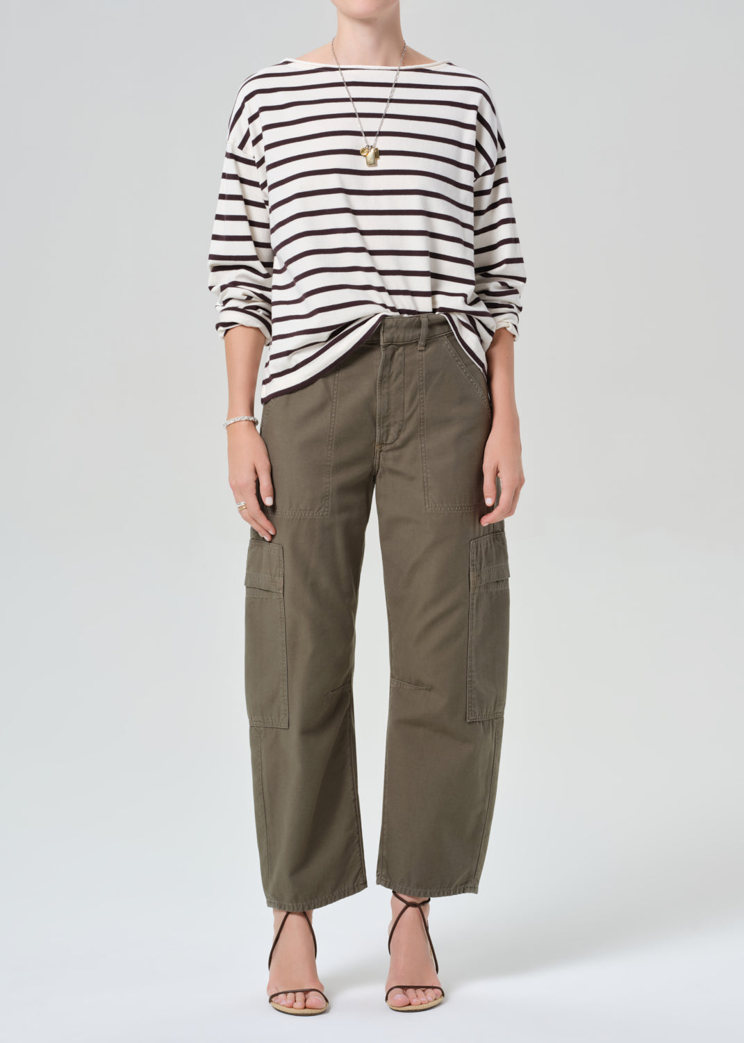 Citizens Of Humanity Marcelle Low Slung Easy Cargo in Dogwood - side view