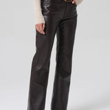 Citizens Of Humanity Genova Low Rise Boot in Leather in Chocolate Dark Brown