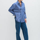 Matteau Classic Stripe Shirt in Marine Stripe