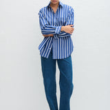 Matteau Classic Stripe Shirt in Marine Stripe