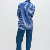 Matteau Classic Stripe Shirt in Marine Stripe