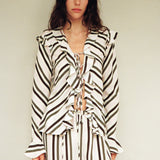 Maggie Marilyn Cool About It Top in Olive & Petal Stripe