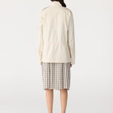 Bassike Crushed Cotton Utility Anorak in Parchment