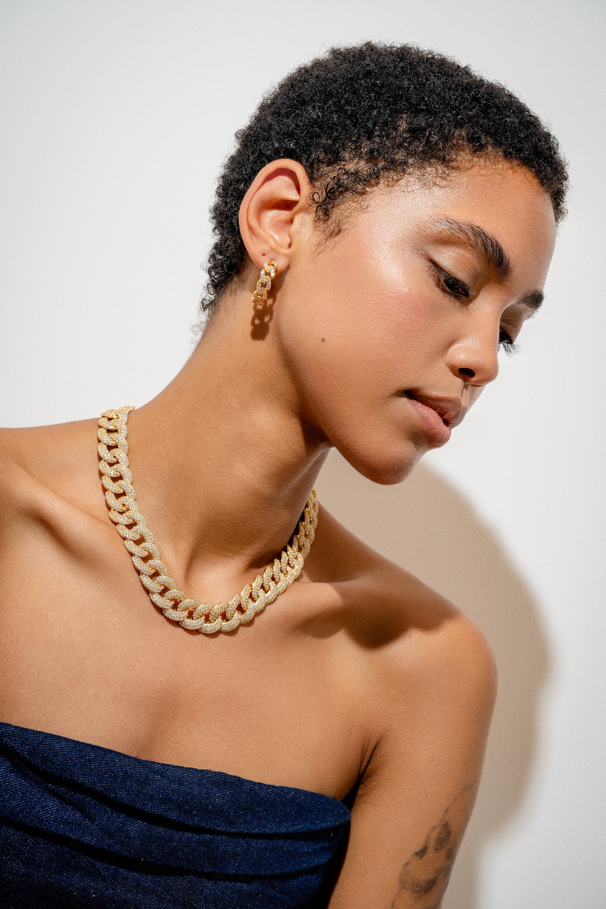 Crystal Haze Bossy Mexican Chain - side view