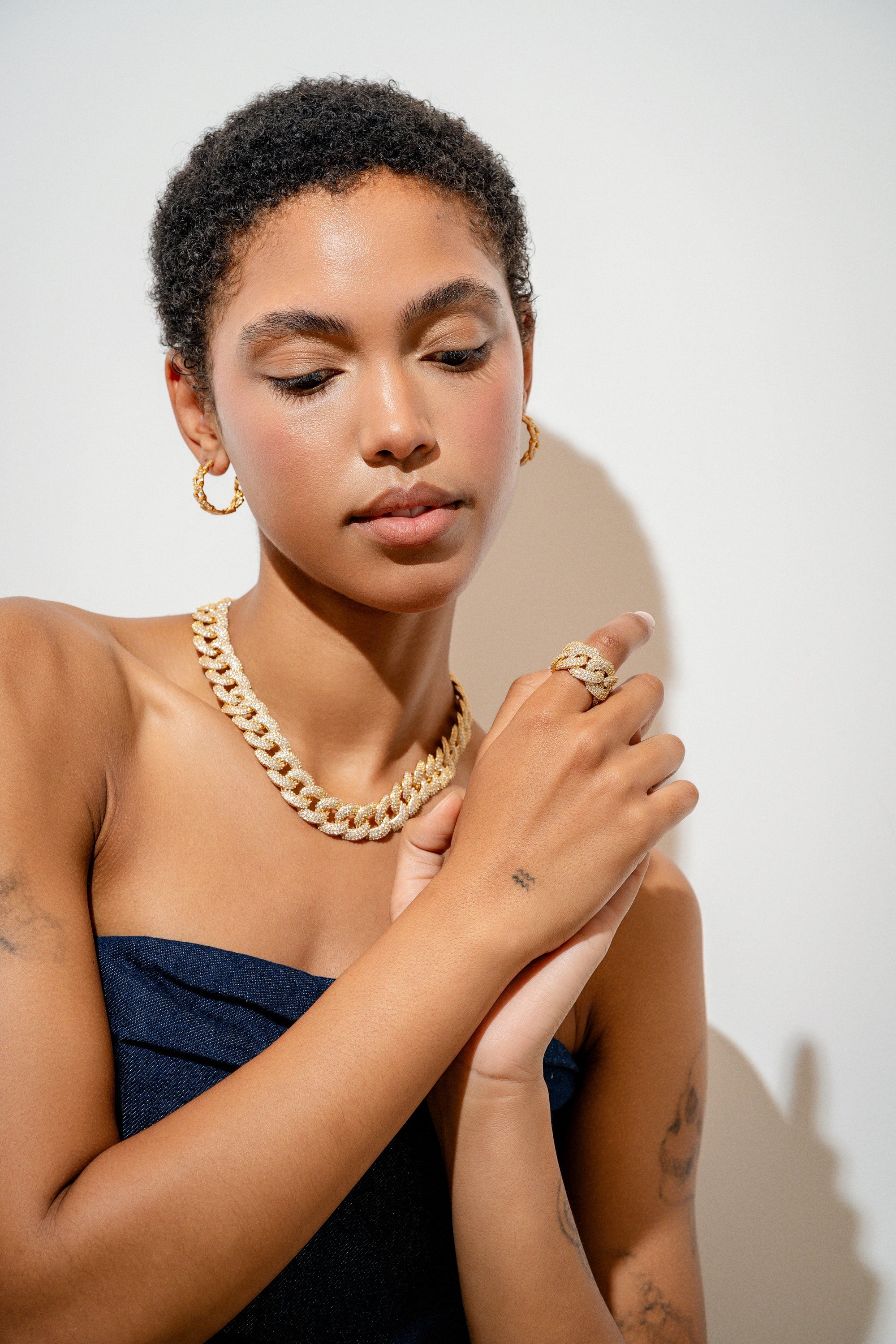 Crystal Haze Bossy Mexican Chain - styled look