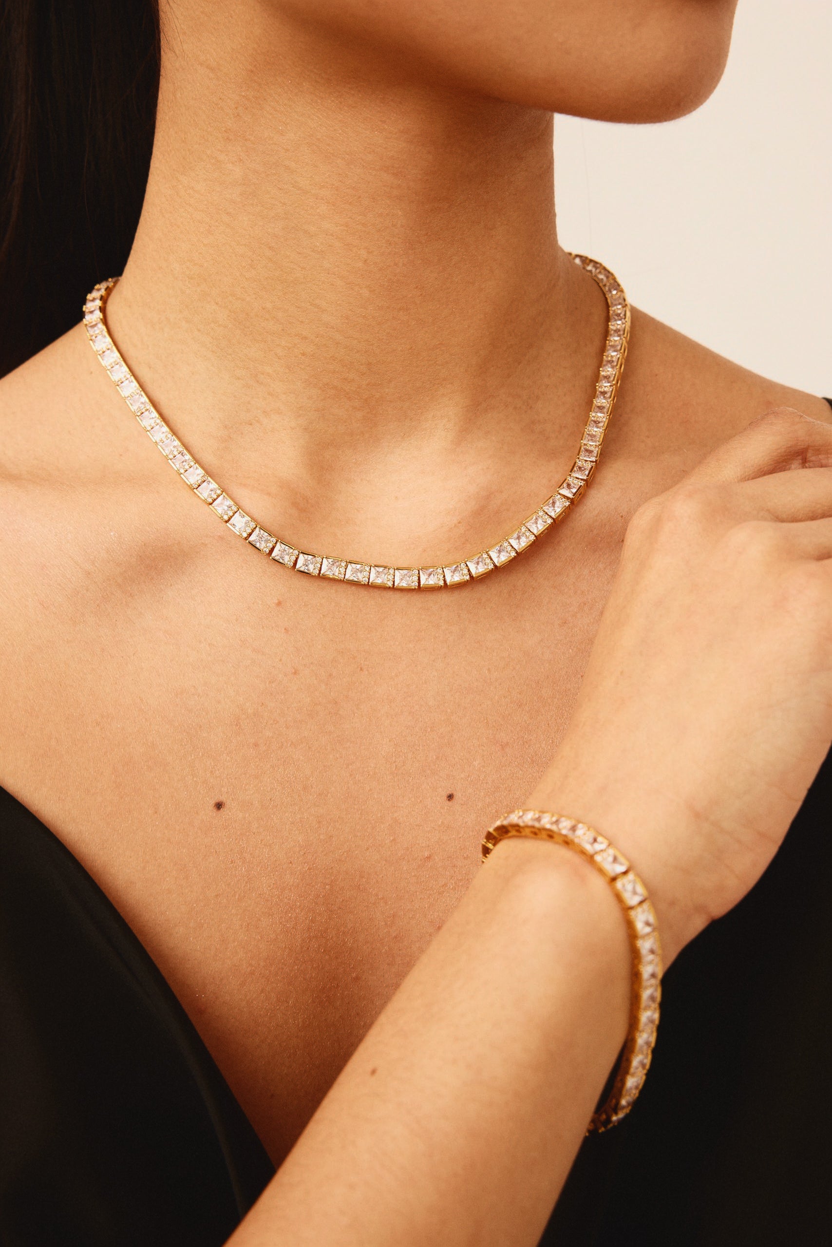 Crystal Haze Icon Necklace - side view