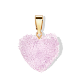 Crystal Haze Jelly Heart Charm Classic Connector in Tutti Frutti and Gold Plate