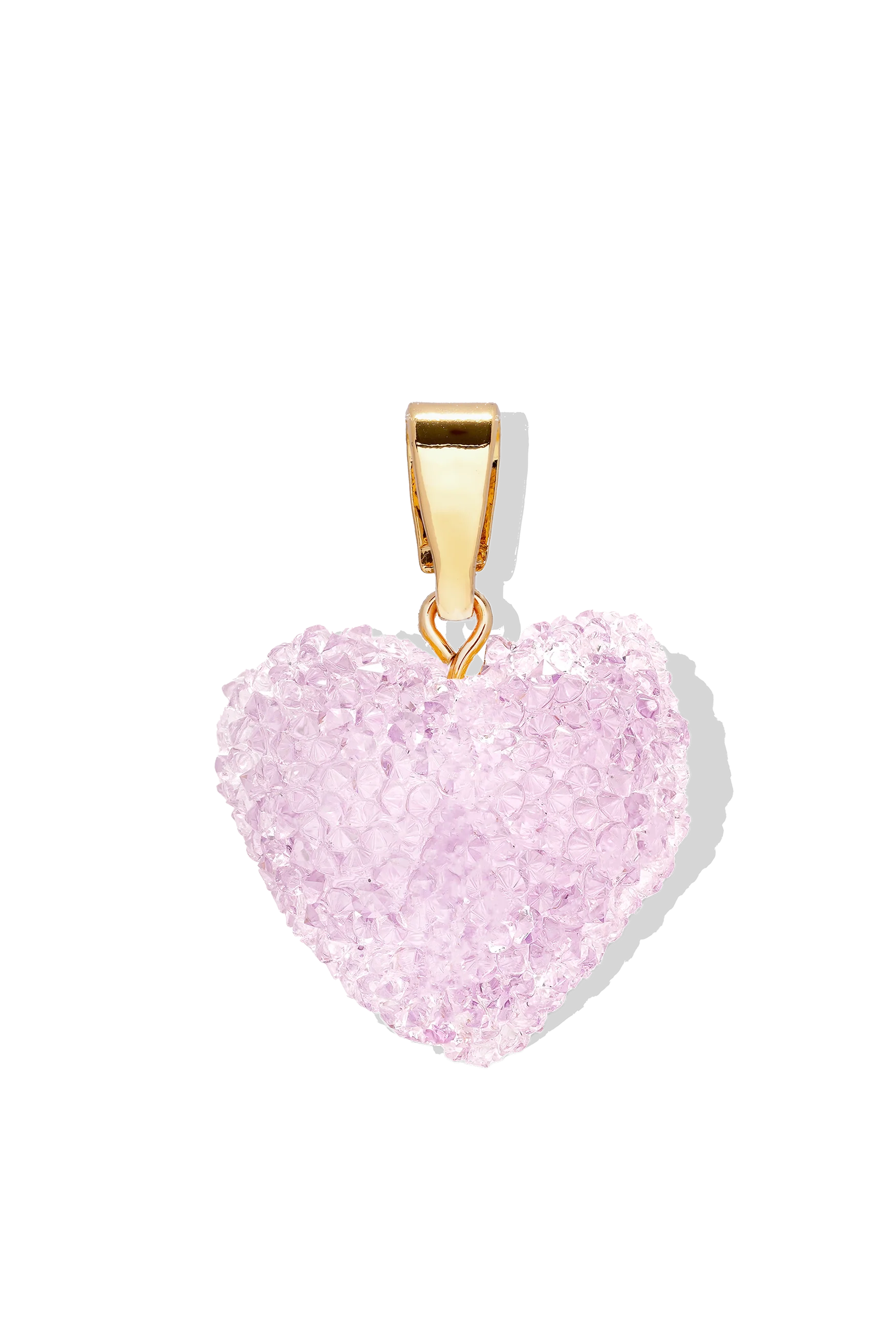 Crystal Haze Jelly Heart Charm Classic Connector in Tutti Frutti and Gold Plate