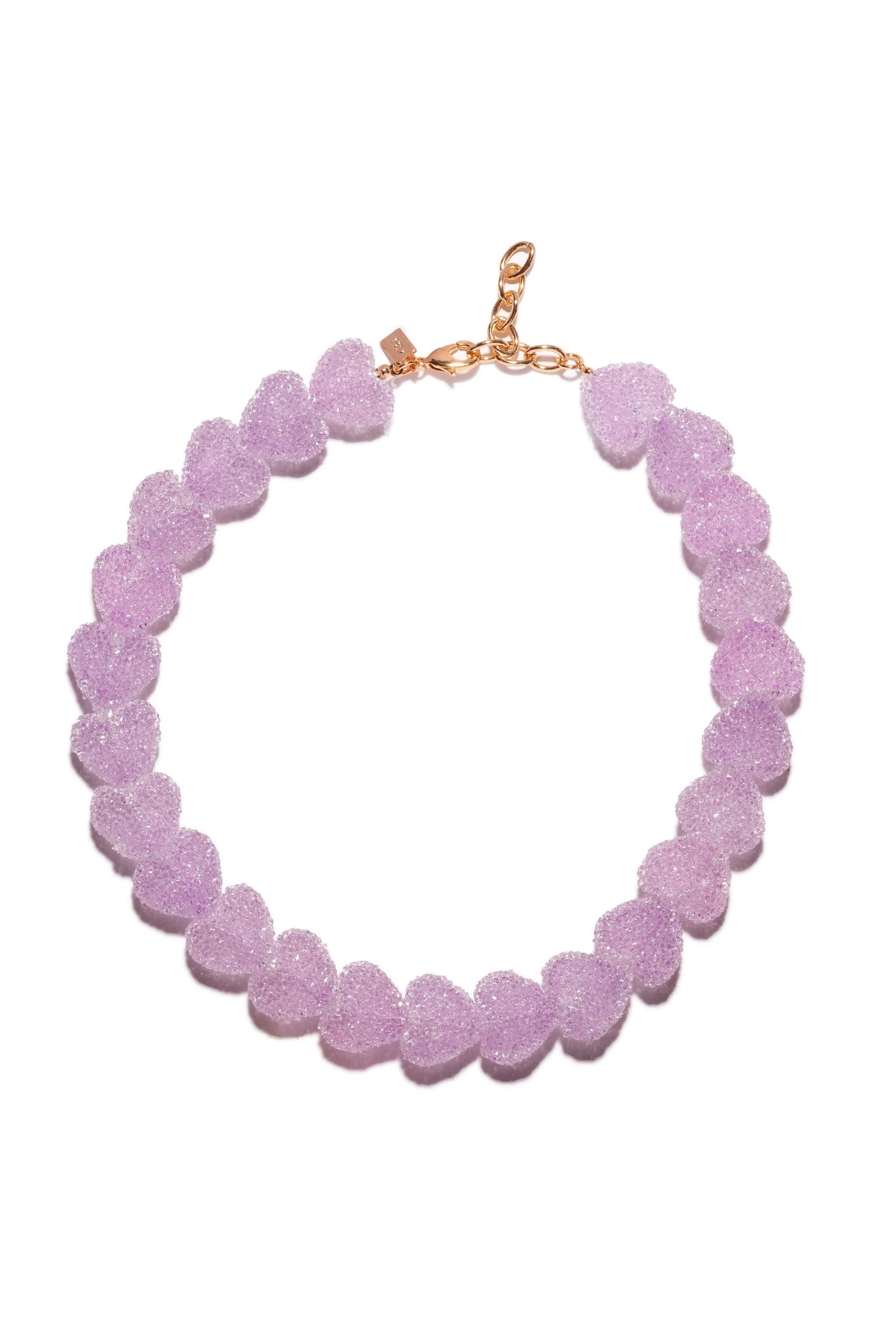 Crystal Haze Jelly Heart Necklace in Tutti Frutti