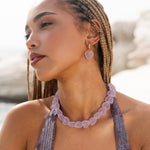 Crystal Haze Jelly Heart Necklace in Tutti Frutti - side view