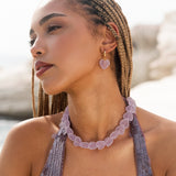 Crystal Haze Jelly Heart Necklace in Tutti Frutti - side view