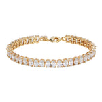 Crystal Haze Oval Cut Bracelet in Gold