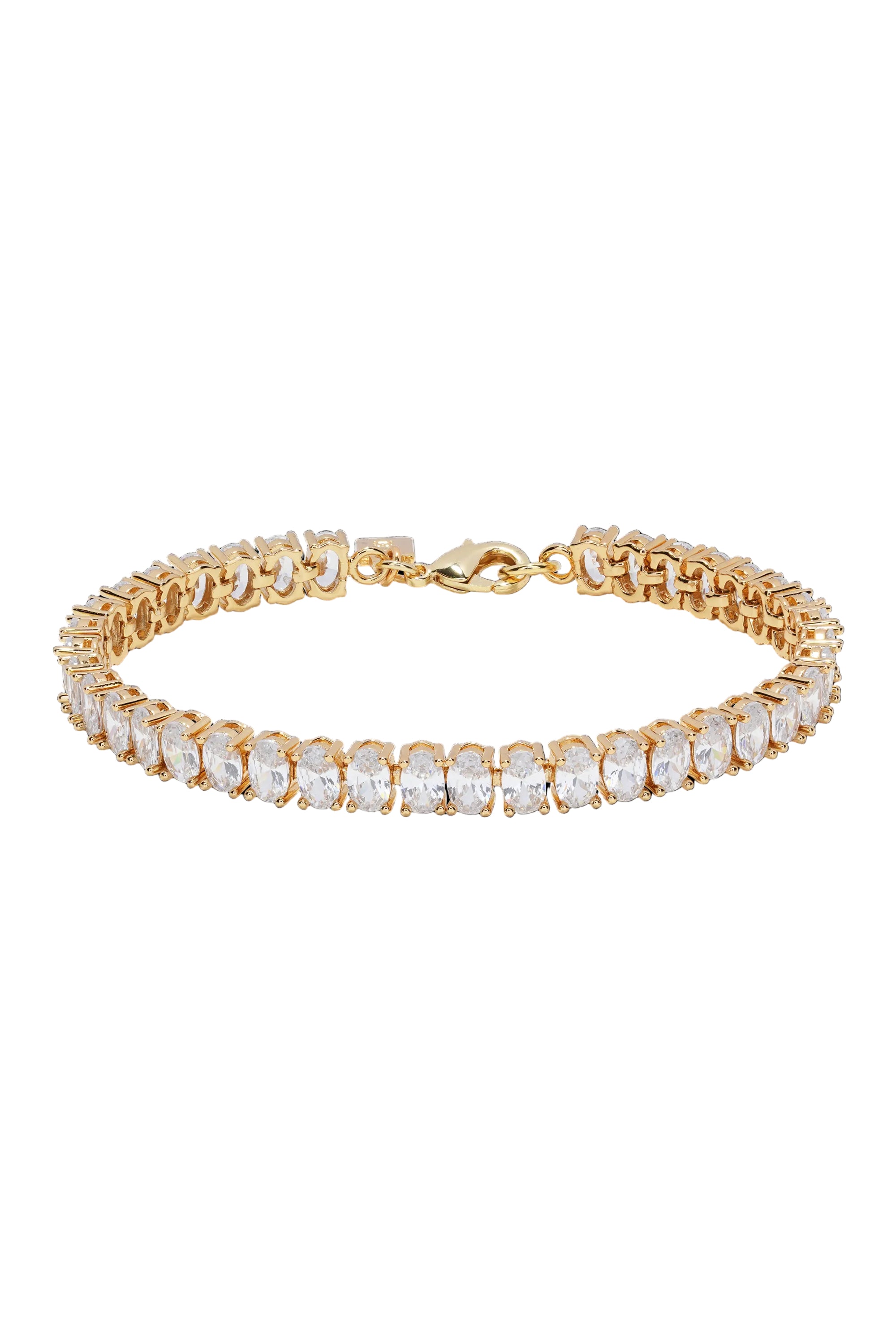 Crystal Haze Oval Cut Bracelet in Gold