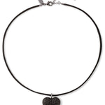 Crystal Haze Queen of Hearts Necklace with Black Cotton Thread