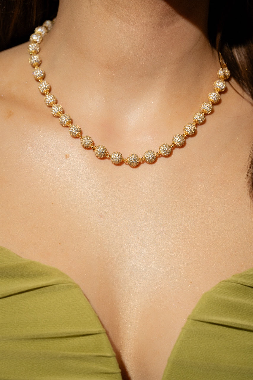 Crystal Haze Wrecking Ball Necklace - detail view