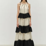 Devotion Kleio Dress in Black and Off White